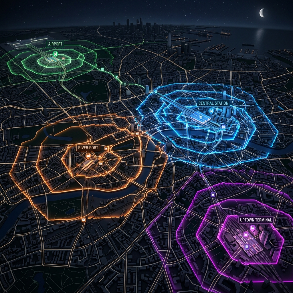 Multi-Source Catchment Overlap Visualization