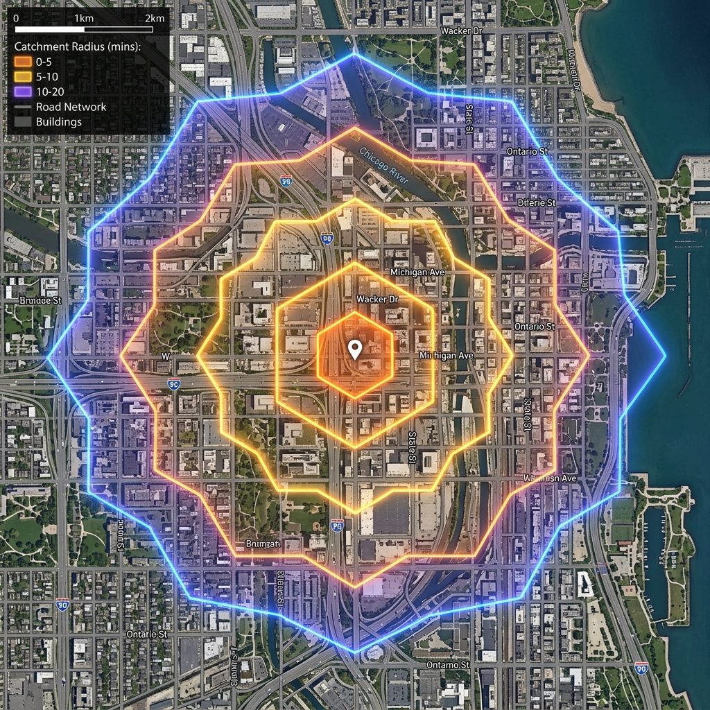 H3 Catchment Analysis: Modelling Service Areas with Hexagonal Grids
