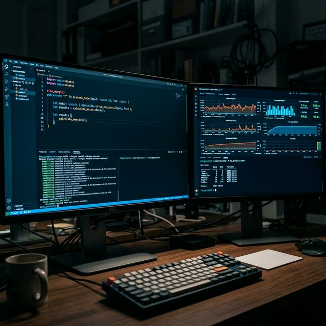 Featured image for How to Use Rust and WebAssembly for Real-Time Data Processing in the Browser - Compile performance-critical Rust logic to WASM and run it at near-native speed inside any modern web browser — no server round-trip, no bottleneck